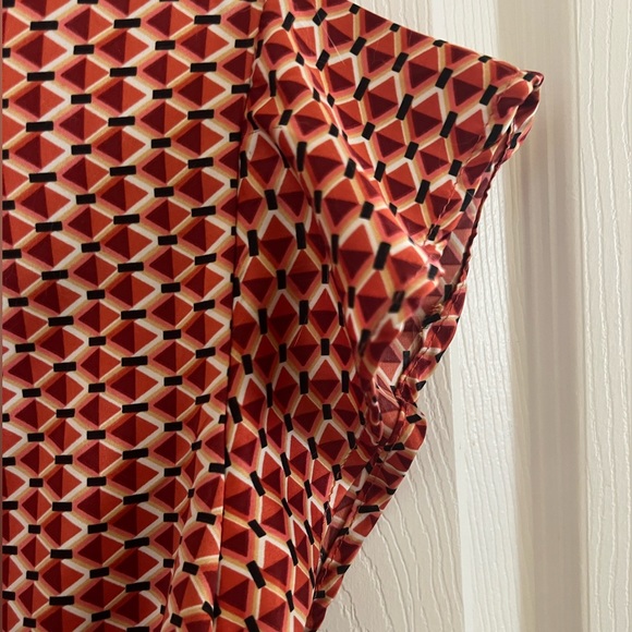 Forever 21 Flutter Sleeve Orange Blouse (sm) - Picture 6 of 9